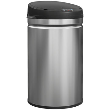 Sensor afvalemmer 30L met soft-close deksel | Kleur: Zilver, zwart | Afmetingen: 32x30.5x51 cm