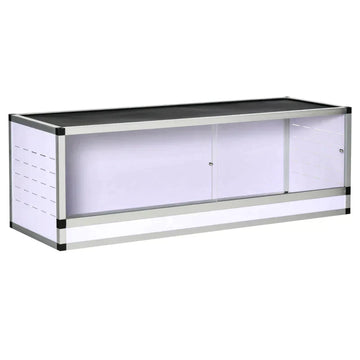 Reptielenverblijf met acryl deur | Kleur: Wit/Zilver/Zwart | Afmetingen: 40x120x40 cm