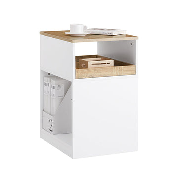 Printertafel - Kantoortafel - Standaard met Lade - 41kg Veerkracht - 40x65x50cm - PB (E1) - Esthetische archiefkast met verborgen wielen