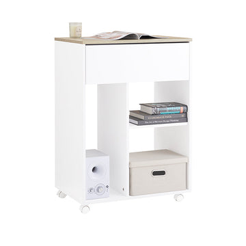 Rolling Printer Table - Verplaatsbare printerstandaard - Draagbaar bureau - Houdt 65kg - 63x88x42cm - Eenvoudige montage