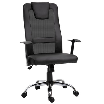 Ergonomische bureaustoel met lendenkussen | Kleur: Zwart | Afmetingen: 73x66x108-118 cm