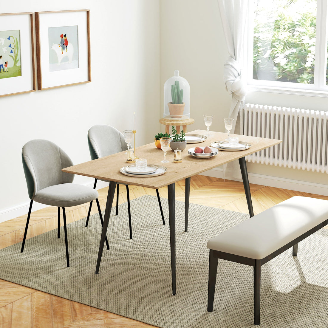 Uitschuifbare eettafel voor 6-8 personen | Kleur: Bruin | Afmetingen: 120x75x77 cm