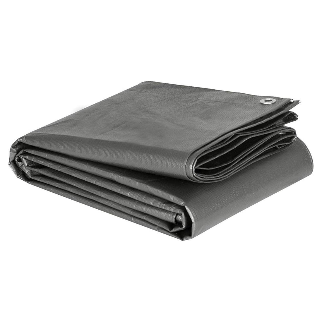 Wasserdichte Abdeckplane 180 g/m² PE mit Ösen | Grau | 400x800 cm