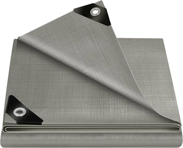 Waterdicht afdekzeil met ogen 280 g/m² | Grijs | 3x3 m