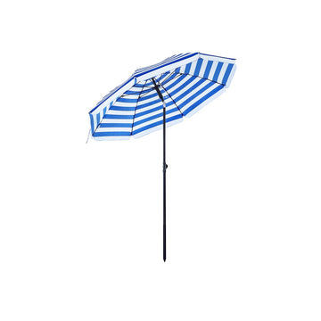 Inklapbare tuinparasol - buitenparasol - geel/wit gestreept