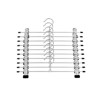 Broekhangers met klem, metaal, 20 stuks, zilver, 31 x 10,5 cm