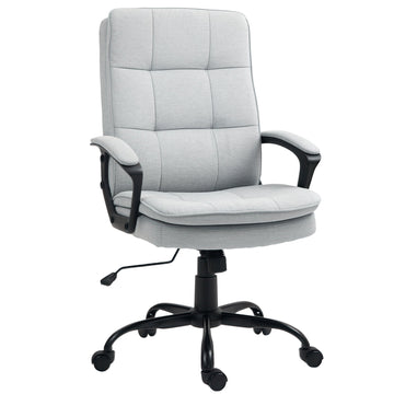Bureaustoel verstelbaar met kantelfunctie | Kleur: Grijs | Afmetingen: 63x70x102-112 cm