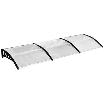 Deur- en raamoverkapping - Polycarbonaat luifel | Kleur: Wit | Afmetingen: 295x90x23.5 cm