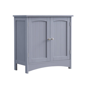 Wastafelonderkast met 2 deuren, grijs MDF, 30 x 60 x 60 cm