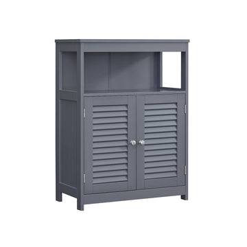 Badkamerkast opbergkast 30 x 60 x 80 cm grijs MDF
