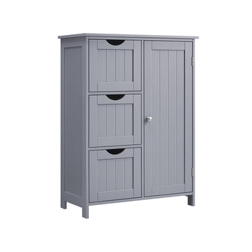 Badkamerkast opbergkast grijs MDF 30 x 60 x 81 cm
