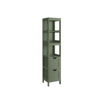 Badkamerkast - MDF opbergkast - ruimtebesparend - 30 x 30 x 141,5 cm - Groen