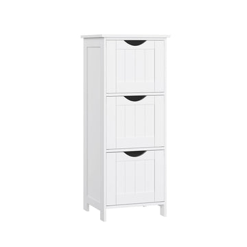 Opbergkast met 3 laden - wit - 32 x 30 x 81 cm
