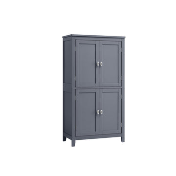 Badkamerkast met opbergruimte - grijs MDF - 30 x 60 x 110 cm