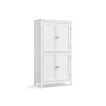 Witte badkamerkast - MDF - ruime opbergruimte - 30 x 60 x 110 cm