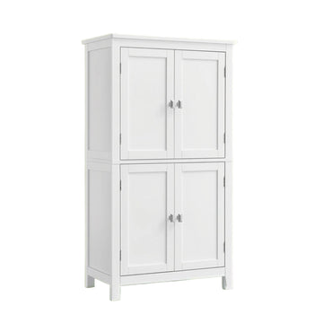 Badkamerkast met opbergruimte - MDF wit - 30 x 60 x 110 cm