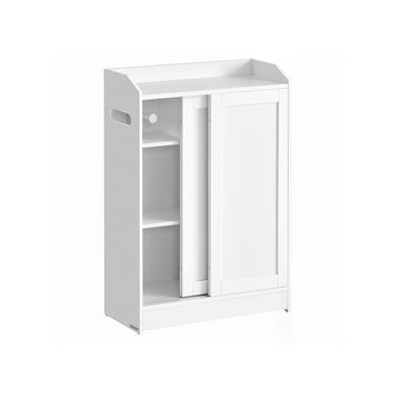 Badkamerkast met opbergruimte - verstelbare planken - 20 x 60 x 80 cm - wit