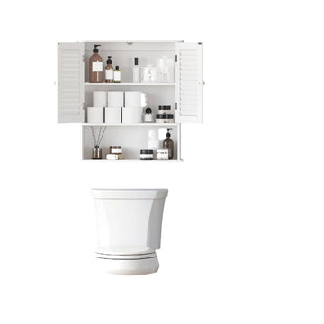 Badkamer wandkast medicijnkast verstelbare plank wit 60x20x70 cm