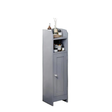 Smalle smalle badkamerkast MDF 20 x 18 x 80 cm grijs