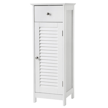 Smalle badkamerkast met lade | Wit | 32x30x87 cm