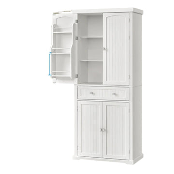 Hoge keukenkast - buffetkast - verstelbare planken - 40 x 76 x 182,1 cm