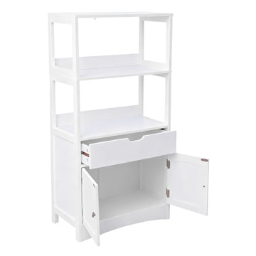Badkamerkast met 4 niveaus | Wit | 60x32,5x122 cm