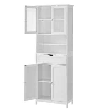 Badkamerkast met verstelbare planken | Wit | 60x30x170 cm