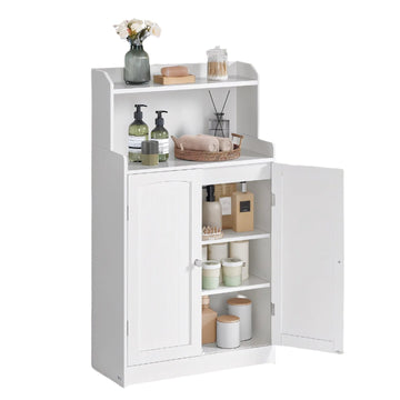 Badkamerkast met 2 deuren en verstelbare planken - MDF - 30 x 60 x 100 cm