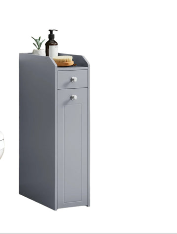 Smalle badkamerkast - toiletpapierkast - grijs - 40 x 18 x 70 cm