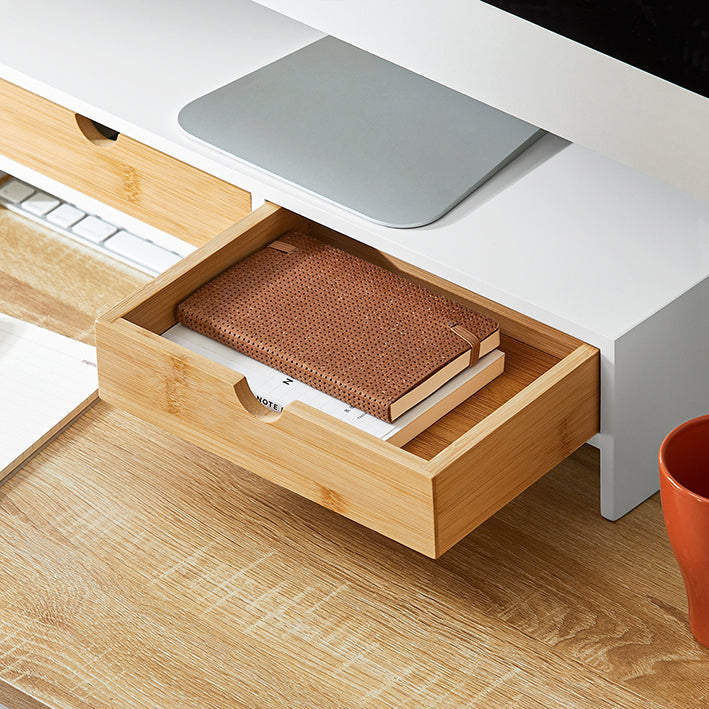 Monitor Stand Riser - Computerstandaard - Bureau-organizer - MDF-materiaal - 47 cm x 11 cm x 18 cm - Perfecte hoogte - Ruimtebesparend