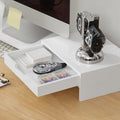Verstelbare Bamboe Monitorstandaard - Dubbele Monitorverhoger - Bureau-organizer met Laden - Draaibare Zijkanten - Kabelbeheer - Verlichting van Nekpijn - 60-107cm x 11cm x 22cm
