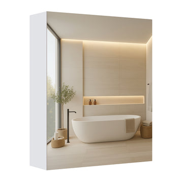 Spiegelschrank met 1 deur | Wit | 50x13x60 cm