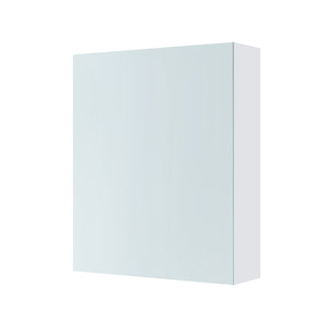 Badkamerwandkast met spiegel en verstelbare legplanken | Wit | 50x13x60 cm