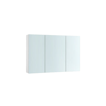 Witte badkamerkast - wandkast - spaanplaat & glas - 15 x 90 x 60 cm