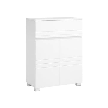 Badkamerkast wit – MDF deuren, spaanplaat, verstelbare plank, 60x30x80 cm