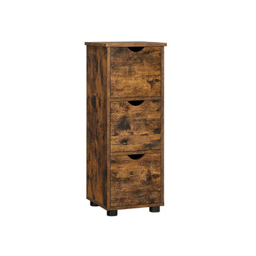Badkamerkast met opbergruimte - vintage bruin - 30 x 30 x 80 cm