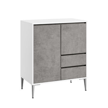Opbergkast van spaanplaat - beton grijs - 40 x 70 x 85 cm