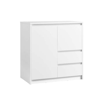 Opbergkast - wit - houtspaanplaat en MDF - ruimtebesparend - 40 x 70 x 74,5 cm