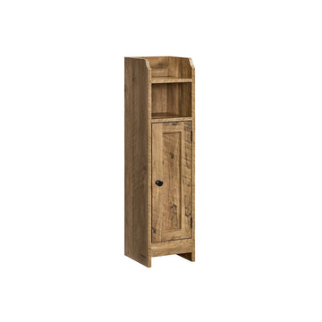 Smalle badkamerkast - MDF bruin - 20 x 18 x 80 cm