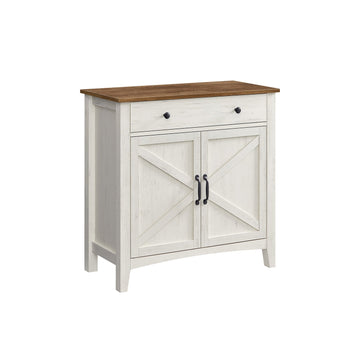 Keukenkast met opbergruimte - vintage wit-honingbruin - MDF, spaanplaat - 40 x 80 x 80 cm
