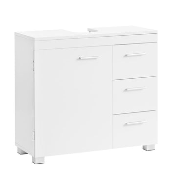 Badkamermeubel met laden - MDF - wit - 30 x 70 x 64 cm