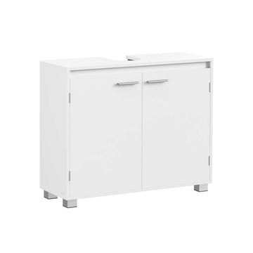 Wastafelonderkast wit MDF - 30 x 80 x 60 cm - ruimtebesparend