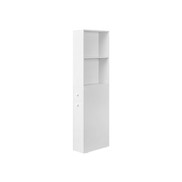 Badkamerkast hoog smal wit spaanplaat 40x18x134,4 cm