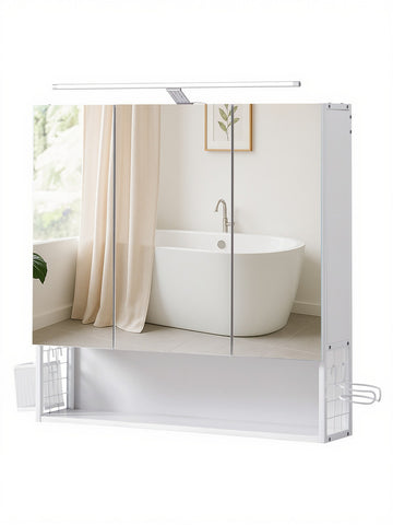 Badkamerkast met LED-verlichting | Wit | 70,1x14,6x70,1 cm