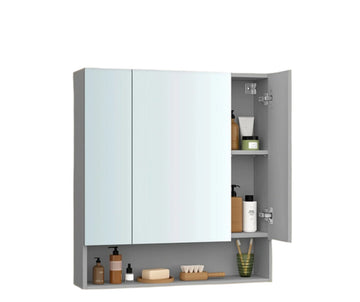 Badkamerkast met 3 deuren - spiegelkast - 16,5 x 70 x 75 cm