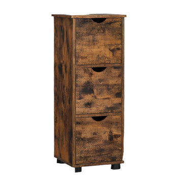 Badkamerkast 3 lades vintage bruin 30 x 30 x 80 cm