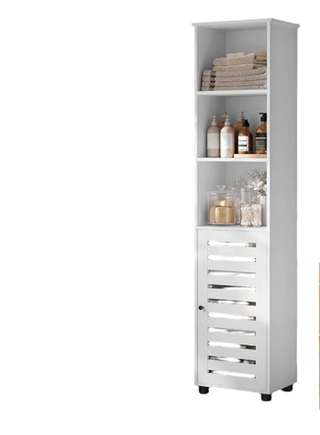 Badkamerkast met plank - Hoog en ruimtebesparend - 40 x 30 x 167 cm