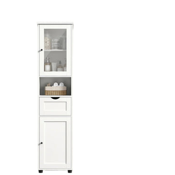 Hoge badkamerkast - opbergkast - wit - ruimtebesparend - 30 x 40 x 165 cm