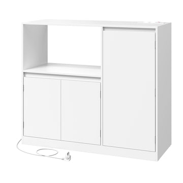 Multifunctionele kast, keukenkast met deuren | Wit | 90x40x90 cm