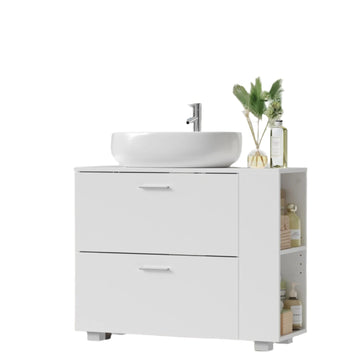 Badkamer wastafelkast met open vakken - MDF - 30x80x64 cm